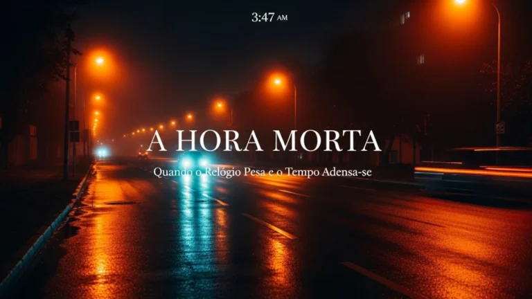 A Hora Morta: Quando o Relógio Pesa e o Tempo Adensa-se