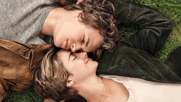 Hazel e Gus em momento romântico no filme A Culpa é das Estrelas