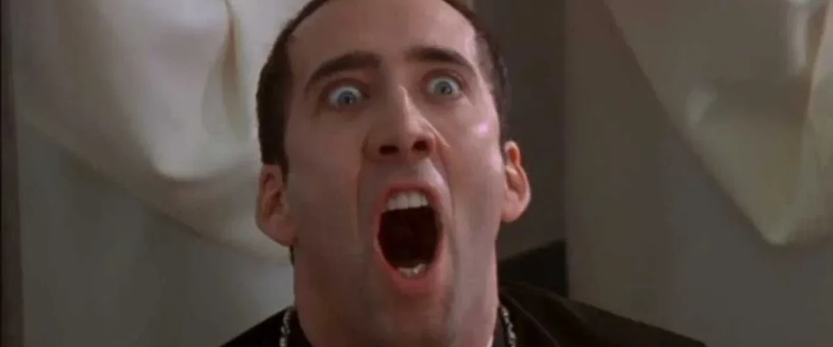 Nicolas Cage em cena intensa no filme A Outra Face (1997)