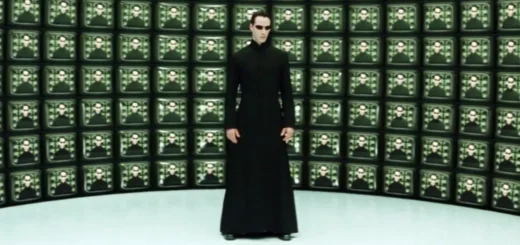 Cena de Matrix Reloaded (2003) representando a hipótese da simulação e o controle sistêmico.