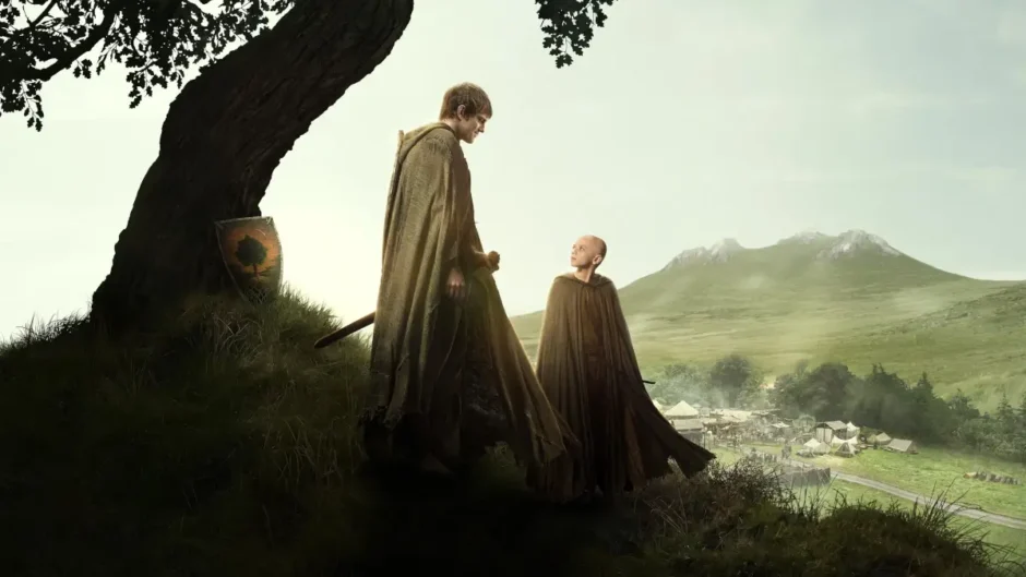 Dunk e Egg em O Cavaleiro dos Sete Reinos (2026) caminhando por Westeros