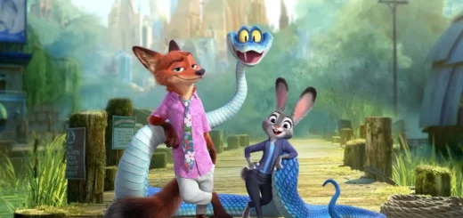 Judy Hopps, Nick Wilde e Gary A’Cobra em Zootopia 2