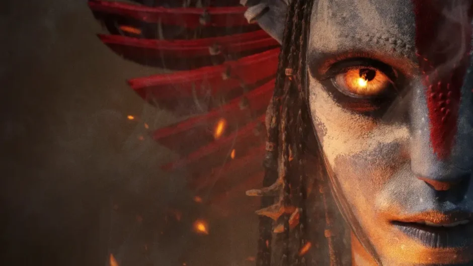 Varang no filme Avatar Fogo e Cinzas de James Cameron, terceiro capítulo da saga Avatar ambientado em Pandora