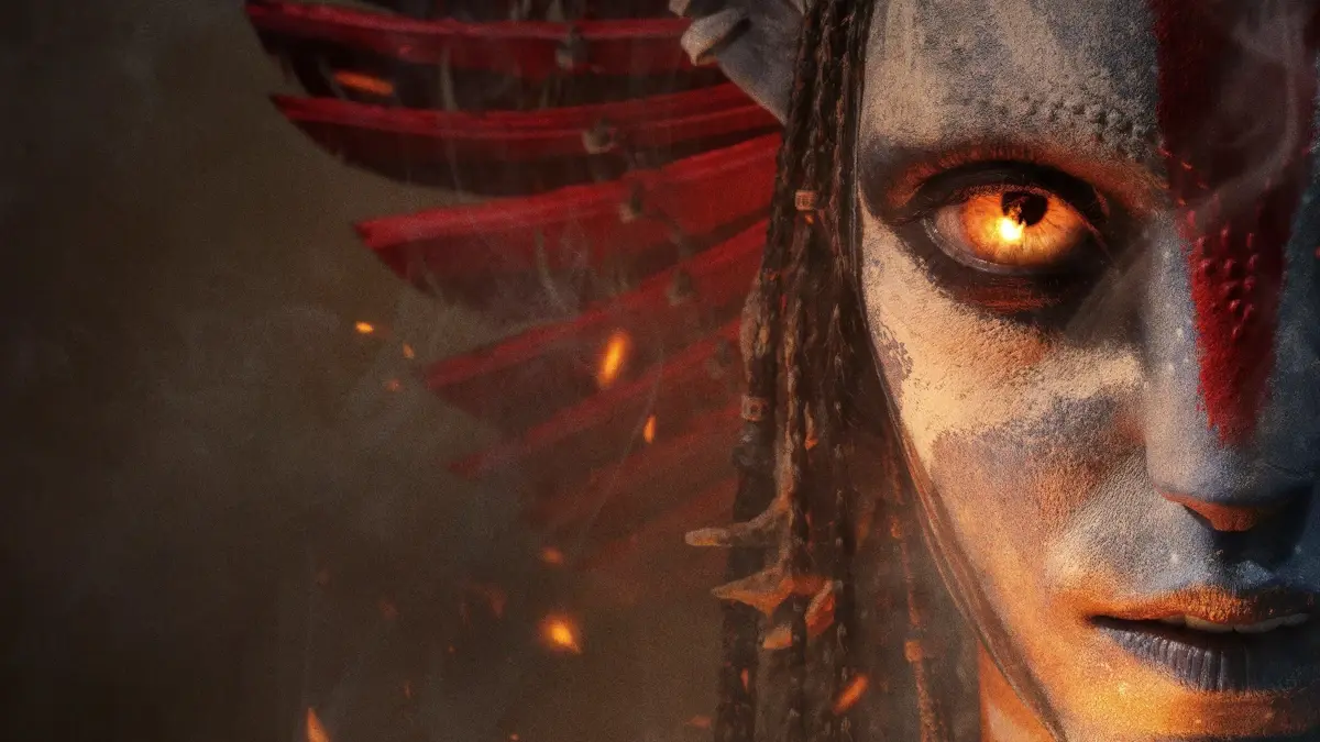 Varang no filme Avatar Fogo e Cinzas de James Cameron, terceiro capítulo da saga Avatar ambientado em Pandora
