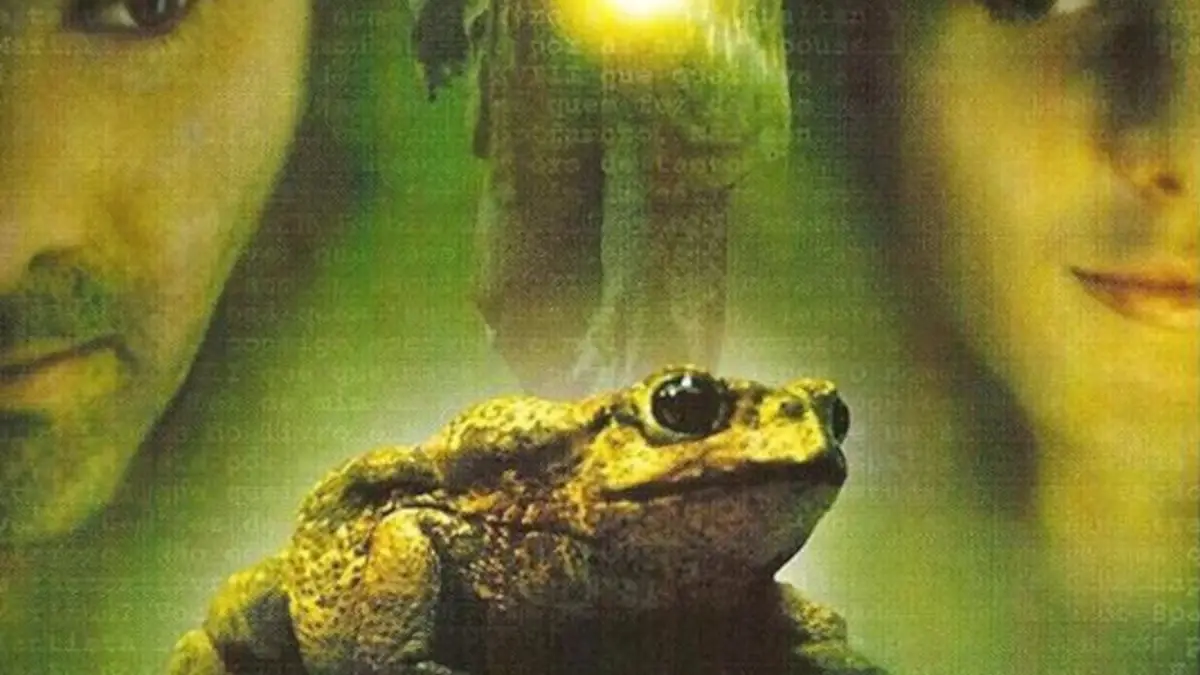 Sapo em primeiro plano e Gustavo Flávio ao fundo no filme Bufo & Spallanzani
