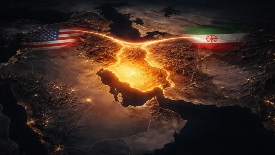 Irã x EUA no Iraque: a guerra que não é chamada de guerra 2 Representação visual do Iraque como centro da disputa indireta entre Irã e Estados Unidos