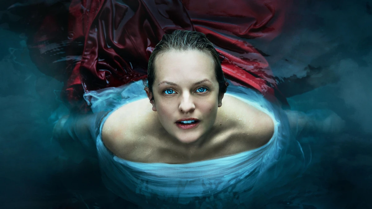 June Osborne em The Handmaid's Tale simbolizando resistência feminina na distopia de O Conto da Aia