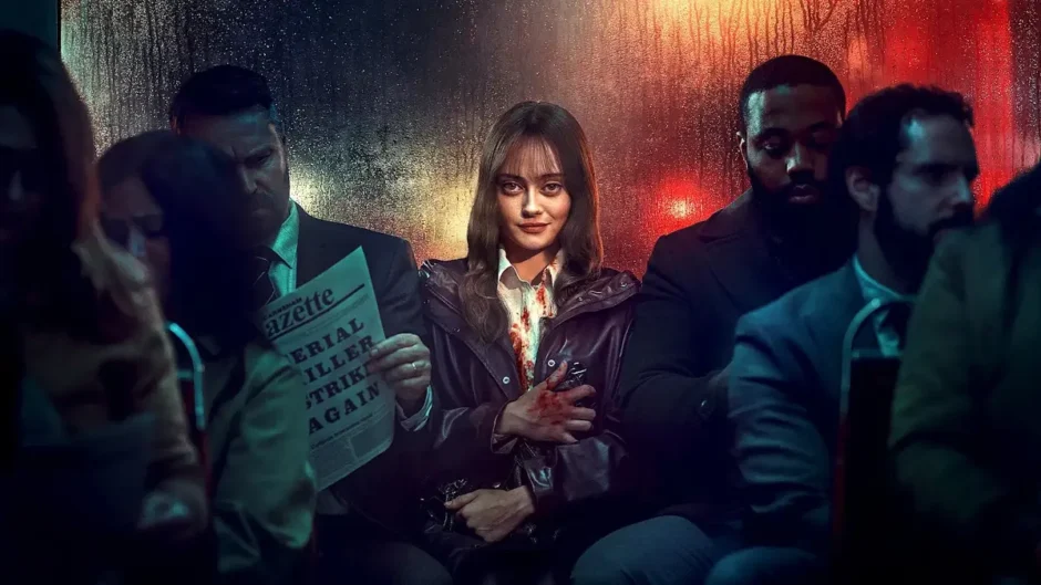 Ella Purnell como Rhiannon Lewis na série Sweetpea, thriller psicológico sobre uma mulher invisível que se torna assassina