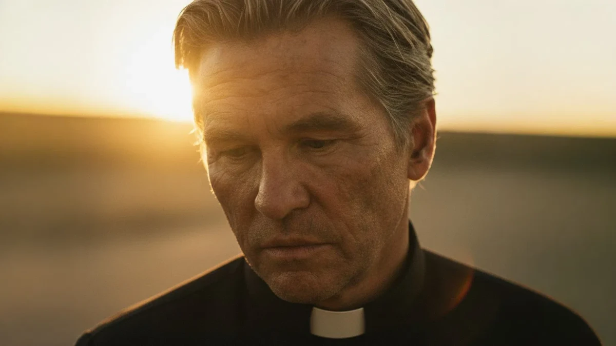 Val Kilmer recriado por inteligência artificial como Padre Fintan em As Deep as the Grave