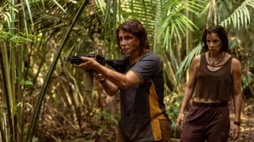 Giovanna Antonelli em cena do filme Rio de Sangue (2026) na floresta amazônica durante sequência de ação