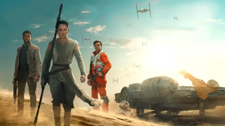 Personagens de Star Wars O Despertar da Força em cena do filme