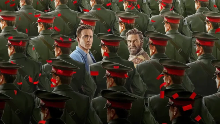Ryan Reynolds e Kenneth Branagh entre soldados soviéticos em Mayday